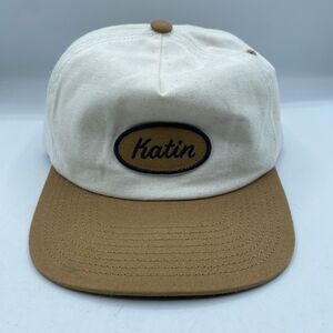 Katin Roadside Canvas Hat Snapback Adjustable Brown Ivory Cap Surf Outdoor Logo